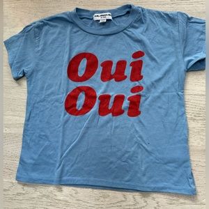 Suburban Riot Light Blue Kids Oui Oui T-shirt, size Large